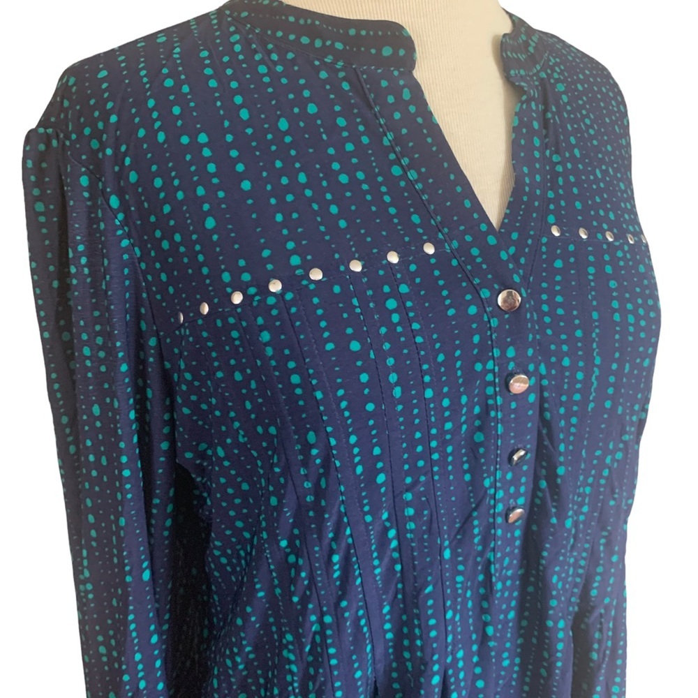 Cocomo NEW 3/4 sleeve women's Pintuck Blouse top shirt MEDIUM - Picture 5 of 14
